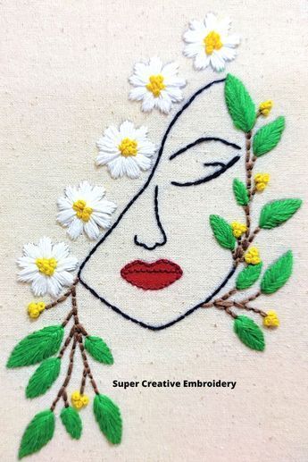 Broderie Simple, Diy Embroidery Patterns, Handmade Embroidery Designs, Flowers Embroidery, Hand Embroidery Tutorial, Hand Embroidery Projects, Hand Work Embroidery, Embroidery Stitches Tutorial, Hand Embroidery Flowers