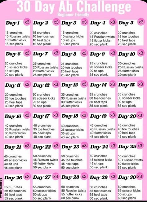 Beginner Workout Schedule, Quick Workout At Home, 30 Day Ab Workout, Teen Workout Plan, 30 Day Workout Plan, Month Workout Challenge, Pilates Workout Plan, 30 Day Ab Challenge, Summer Body Workout Plan