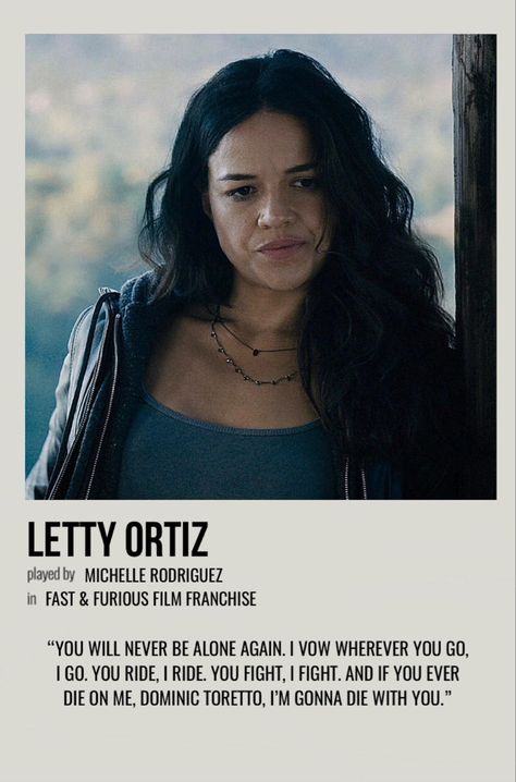 minimal polaroid character poster for letty ortiz from fast & furious film franchise Fast And The Furious Letty, Lettie From Fast And Furious, Letty Fast And Furious Wallpaper, Fast And Furious Polaroid, Letty From Fast And Furious, Letty Wallpaper, Letty Fast And Furious Aesthetic, Fast And Furious Characters, The Fast And The Furious Wallpaper