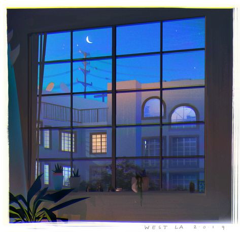 window view by Jennifer Wuestling Window Sketch, Cat Skeleton, Window Illustration, La Colors, Sun Sets, Window View, Illustration Sketches, Another World, Traditional Art