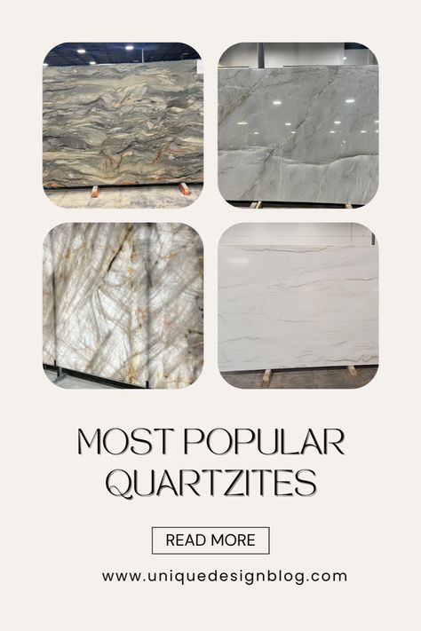 I have put together a list of popular quartzites with photos and pricing.