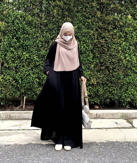 Ootd Syari Casual, Syar'i Style, Outfit Muslim, Muslimah Fashion Casual, Fesyen Islam, Muslimah Style, Muslimah Outfit, Tutorial Hijab, Modest Fashion Hijab