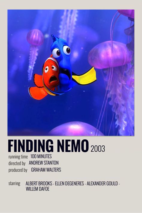 Movie Polaroid Posters Disney, Minimalist Movie Posters Disney, Movie Prints Disney, Disney Movies Posters, Nemo Movie, Polaroid Movie Poster, Tv Posters, Disney Movie Posters, Film Vintage