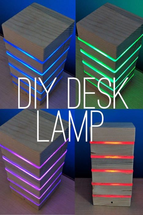 Diy Desk Lamp, Led Lamp Diy, Led Lighting Diy, Lighting Diy, Diy Led, Lampe Diy, Led Projects, Diy Lampe, Led Diy