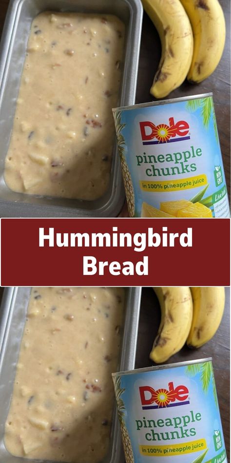 Hummingbird Bread Pie, Humming Bird Bread Recipe, Hummingbird Bread Recipe 12 Tomatoes, Cake Mix Breads, Cake Mix Bread Recipes, Recipes With Sweetened Condensed Milk, Banana Pineapple Bread, Hummingbird Bread Recipe, Canned Bread