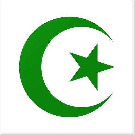 cresent moon and star symbol of islam , algeria ,Libya , north africa -- Choose from our vast selection of art prints and posters to match with your desired size to make the perfect print or poster. Pick your favorite: Movies, TV Shows, Art, and so much more! Available in mini, small, medium, large, and extra-large depending on the design. For men, women, and children. Perfect for decoration. Islam Moon And Star, Islam Moon, Symbols Of Islam, Star Symbol, Pakistan Flag, Cresent Moon, Moon And Star, Star Wall, Moon Star