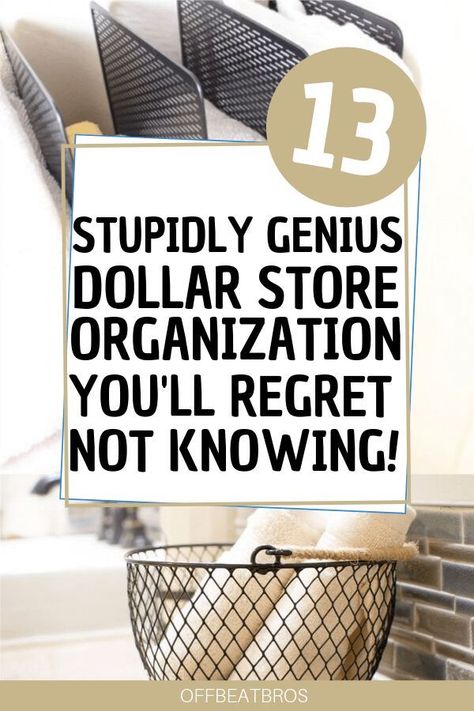 Easy Storage Hacks, Dollar Store Organization, Small House Organization, Storage Hacks Diy, Dollar Tree Organization, Dollar Store Diy Organization, Small Bathroom Organization, Store Hacks, Dollar Store Hacks