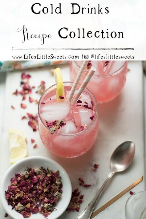 (MSG 21+) Cold Drinks Recipe Collection - We have gathered all the Cold Drink recipes (both with and without alcohol) on the blog to give you recipe inspiration for a iced treat or for Spring or Summer entertaining. From Rosewater Lemonade to Lavender Mint Water to Thai Iced Tea and Cold Coffee Drinks - we have you covered! (23+ recipes!)  #colddrinks #iced #cold #drinks #recipes #Summer #Spring #entertaining #frozendrinks #lemonade #tea #syrups Body Cleanse Drink, Lemon Cocktail, Rose Cocktail, Shots Alcohol, Country Recipes, Lemon Drink, Cocktail Mix, Mixed Drinks Recipes, Frozen Drinks