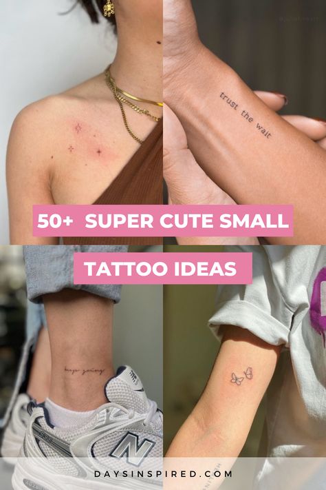 Word Tattoos With Design Around It, Small Tattoos Family Symbols, Places For Dainty Tattoos, Places To Get Small Tattoos For Women, Small Tiny Tattoos For Women, Small And Delicate Tattoos, Secret Places For Tattoos For Women, Let Them Finger Tattoo, Small Tattoos For Children