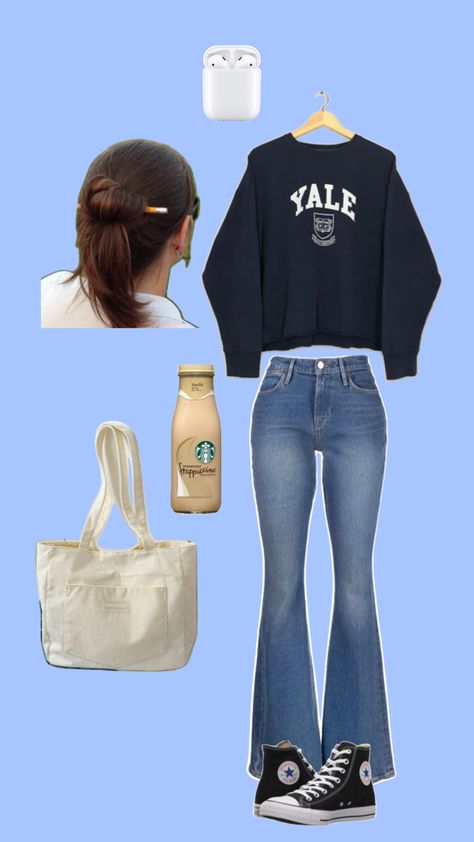 Rory gilmore outfit, rory gilmore aesthetic, School outfit, studying, library outfit, coffee shop outfit Outfit Inspirations High School, Outfit For Library Aesthetic, Summer Library Outfit, It Girl School Outfit, Starbucks Barista Outfit Ideas, Yale Outfits, Dresscode School Outfits, Outfits For School College, Fall School Outfits Highschool