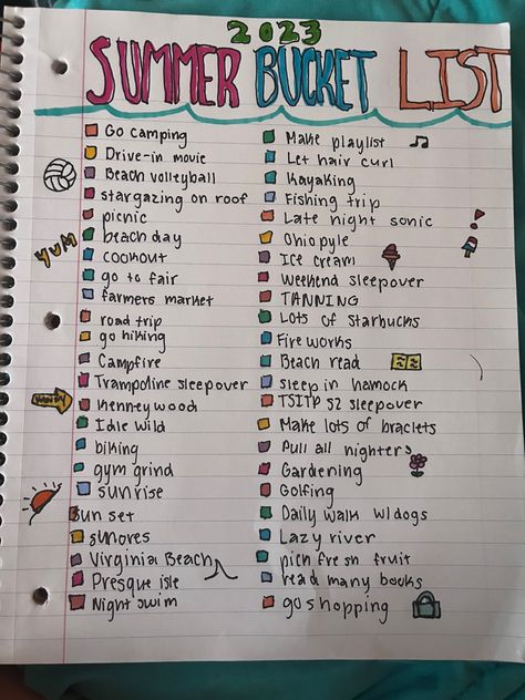 Bsf Summer Bucket List, Small Town Summer Bucket List, Places To Go With Friends List, Summer Bucket List 2024 With Friends, 2024 Bucket List Ideas, 2024 Bucket List, Summer Bucket List 2024, Summer List Ideas, Summer Bucket List 2023