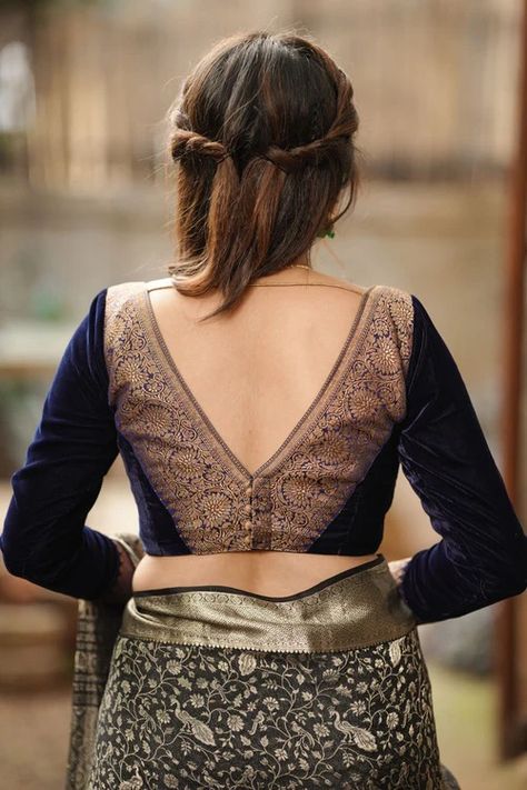 All Blouses – Page 2 New Indian Blouse Designs, Patchwork, Zari Blouse Designs Latest, Blouse Designs Latest 3/4 Sleeves, Graduation Saree Blouse Designs, Blouse With Sleeves Design, Velvet Blouse Neck Designs, V Neck Blouse Designs For Lehenga, V Blouse Design
