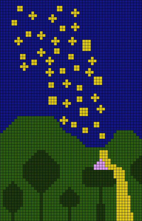 Rapunzel Cross Stitch Pattern, Pixel Crochet Square, Complex Pixel Art, Tangled Alpha Pattern, Tapestry Crochet Patterns Easy, Tangled Pixel Art, Alpha Patterns Disney, Tangled Rapunzel Painting, Pixel Art Illustration