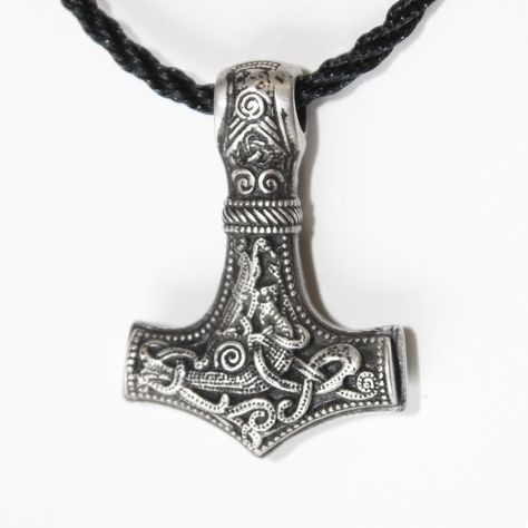 Mjölnir Hammer of Thor Pendant (#4021) Armor Hand, Midgard Serpent, Hammer Of Thor, Medieval Swords, Mjolnir Pendant, Swords Medieval, Thor's Hammer, Thors Hammer, Armors