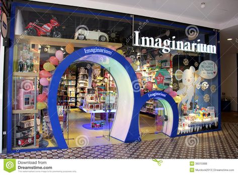 Imaginarium Toy Store Editorial Stock Photo - Image: 36015988 Toy Store Design, Public Library Design, Kids Toy Store, Kids Toy Shop, Old School Toys, Kindergarten Design, Retail Merchandising, Costume Store, Shop Fronts