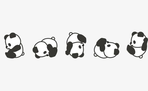 Two Pandas Drawing, 3 Panda Tattoo, 3 Pandas Tattoo, Cute Panda Cartoon Drawings, 3 Panda Cartoon, Panda Line Drawing, Cartoon Panda Drawing, Panda Art Design, Panda Illustration Cute