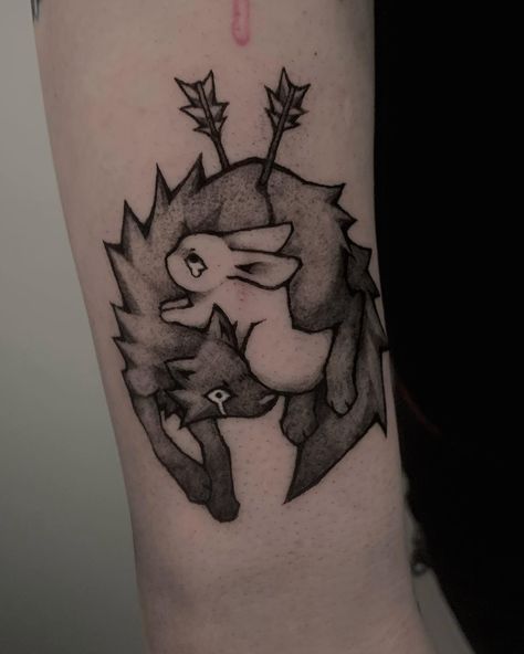 All Posts • Instagram Wolf And Bunny Tattoo, Wolf And Bunny Couple, Deer And Wolf Tattoo, Raven And Fox Tattoo, Wolf Rib Tattoo, Wolf Deer Tattoo, Therian Tattoo, Raven And Wolf Tattoo, Wolf Tattos