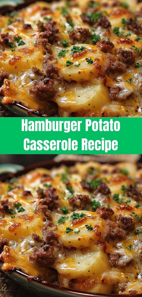 Hamburger Potato Casserole Recipe Ingredients: 1 ½ Pounds Of Ground Beef 4 Large Russet Potatoes Essen, Beef Lasagna Soup, Ground Beef Lasagna, Hamburger Potato Casserole, Recipe With Cheese, Ground Beef Casserole Recipes, Beef Lasagna, Hamburger Casserole, Potatoe Casserole Recipes