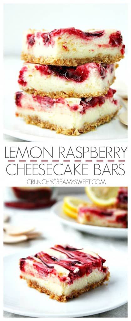 Lemon Raspberry Cheesecake Bars, Cheesecake Bars Recipes Easy, Lemon Raspberry Cheesecake, Raspberry Pie Filling, Cheesecake Bars Easy, Cheesecake Bar, Raspberry Cheesecake Bars, Cheesecake Oreo, Lemon Cheesecake Bars