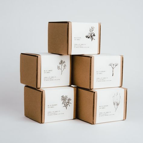 P.F. Candle | Custom Box & Sleeve – Norman's Printery Packaging, Flowers, Design, Packaging Ideas, The Middle, White