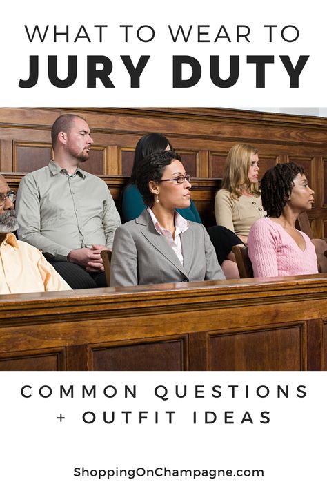 Have you received a summons for jury duty? Find out what to wear and what not! Get answers to common questions plus outfit ideas for your days in court. #juryduty #whattowear #clothes #clothing #fashiontips #style tips Court Day Outfit Business Casual, Clothes To Wear To Court, Jury Service Outfit, Court Outfit Women Winter, Court Day Outfit, Outfits To Wear To Court Hearing, Court House Outfits, Dress For Court Hearing, Fall Court Outfits