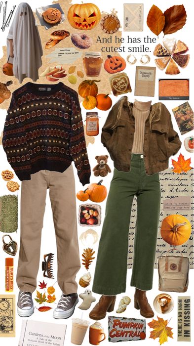 Outfits To Wear To A Pumpkin Patch, Aesthetic Pumpkin Patch Outfits, Pumpkin Vest Outfit, Cottegcore Fall Outfits, Pumpkin Patch Outfits Aesthetic, Spooky Season Clothes, Pumpkin Inspired Outfit, Fall Themed Outfits Aesthetic, Fall Outfit Pumpkin Patch