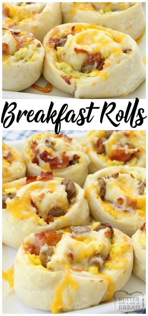 Scrambled Eggs Bacon, Sandwich Vegetarian, Breakfast Rolls, Bacon And Cheese, Bacon Sausage, Salad Pasta, Homemade Dough, Best Breakfast Recipes, Dinner Easy