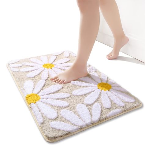 Floral Bathroom Rugs, Pink Bathroom Rugs, Green Bathroom Rugs, Rugs Cute, Blue Bathroom Rugs, Pink Bath Mat, Flower Bath Mat, Washable Bath Rugs, Bathtub Mats