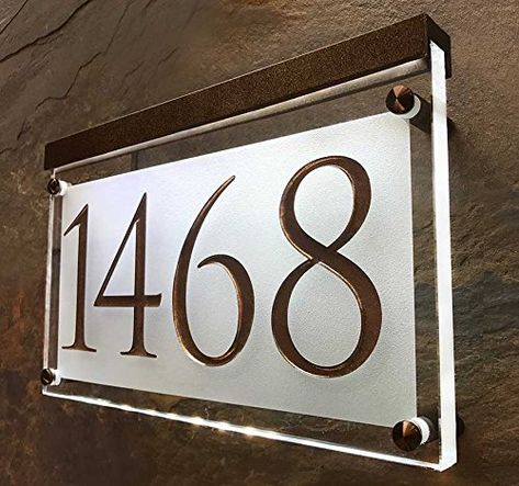 Solar House Numbers, Address Marker, Best Solar Lights, Led House Numbers, Office Entry, Custom House Numbers, Shop Signage, Sign Board Design, Wall Socket