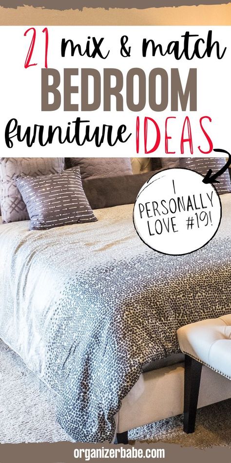 Who said you can't play matchmaker with your furniture? We've rounded up a bunch of ideas that let you mix and match like a pro, creating a bedroom that's uniquely you. From blending sleek modern pieces with classic elegance to throwing in a splash of vibrant colors, these ideas are all about making your bedroom a canvas of personal expression. 💖 Bedroom Ideas Inspiration, Bedroom Ideas, Bedroom Ideas for Small Rooms, Bedroom Ideas for Small Rooms Cozy, Bedroom Ideas for Men, Bedroom Ideas Aest Bedroom Inspirations Furniture, Bedroom With Mixed Furniture, Mismatched Dressers In Bedroom, Mismatched Furniture Bedroom, Mixing Furniture Styles Bedroom, Mixed Woods In Bedroom, Dresser Placement In Bedroom, Mixed Furniture Bedroom, Non Matching Bedroom Furniture Ideas