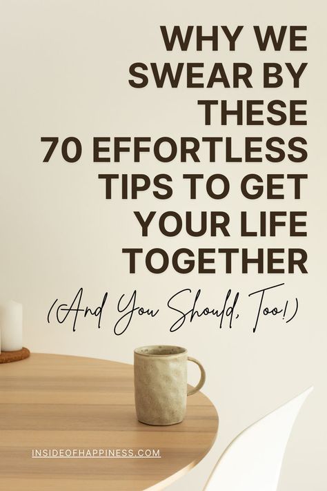 Actionable and effortless steps you can take to get your life together and keep everything under control. Establish your own routine, stick to it, and see how your life will transform. Get Your Life Together ideas / Life Reset Checklist / Goals for 2024 List