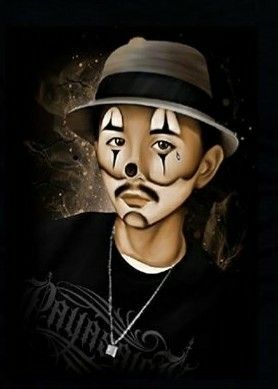 Clown Makeup Chicano, Mexican Clown Makeup, Chola Clown Makeup, Gangster Clown Makeup, Chicano Clown Makeup, Gangsta Clown Makeup, Experimental Makeup, Joker Halloween Makeup, Chola Makeup