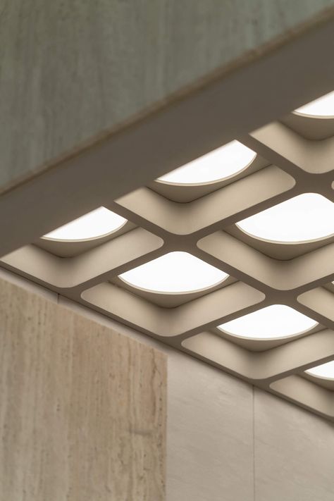 Le Sélect, Chengdu, China by ATMOSPHERE|Retail Outdoor Atrium, Light And Shadow Art, Rocks And Mountains, Architecture Ceiling, Design Anthology, Plate Presentation, Chengdu China, Spatial Concepts, Classic Window