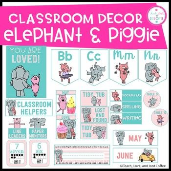 This is an adorable Elephant and Piggie themed Decor Set. The colors are just beautiful. It has over 900 pages and most of it is EDITABLE! The set includes: *Welcome Banner *Other Assorted Banners EDITABLE *Back to School Bulletin Board Set -Banner "Meet My New Bunch" -Elephant & Piggie Coloring Sheet -Writing Sheets "All About Me" *Bulletin Board or Elephant Classroom Decor, Elephant Classroom Theme, All About Me Bulletin Board, About Me Bulletin Board, Mo Willems Author Study, Piggie And Elephant, Elephant And Piggie, Welcome To Kindergarten, Back To School Bulletin Board