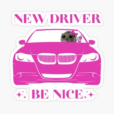 Get my art printed on awesome products. Support me at Redbubble #RBandME: https://www.redbubble.com/i/sticker/New-Driver-Be-Nice-Sad-Hamster-by-otyliadesign/159154843.EJUG5?asc=u Humour, New Driver Sticker, Hamster Sticker, Girly Stickers, Car Accesories, Essay Writing Skills, New Driver, Iphone Case Stickers, Cute Hamsters