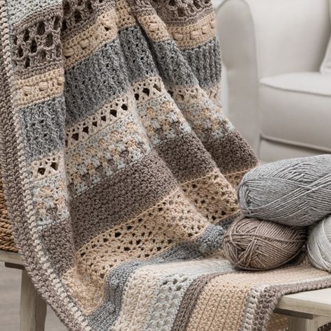 Earth Tone Afghans, Farmhouse Afghan Crochet, Hombre Crochet Blanket, Crochet Striped Afghan Patterns Free, Crochet Afgans Patterns, Crochet Sampler Afghan Pattern, Crochet Sampler Afghan, Striped Afghan, Baby Crochet Blanket