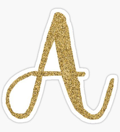 Letter 'A' Gold Glitter Initial Sticker Gold Letter A, Decoupage Letters, Alphabet Chart Printable, Printable Banner Letters, Gold Glitter Banner, 1st Birthday Invitation Template, Butterfly Cake Topper, Colorful Desserts, Stylish Alphabets