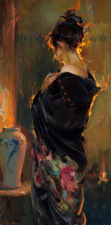 Daniel Gerhartz, متحف فني, Lukisan Lanskap, Oil Painting Woman, Figurative Kunst, L'art Du Portrait, Painting Of A Woman, Oil Painting Inspiration, Fine Art Painting Oil