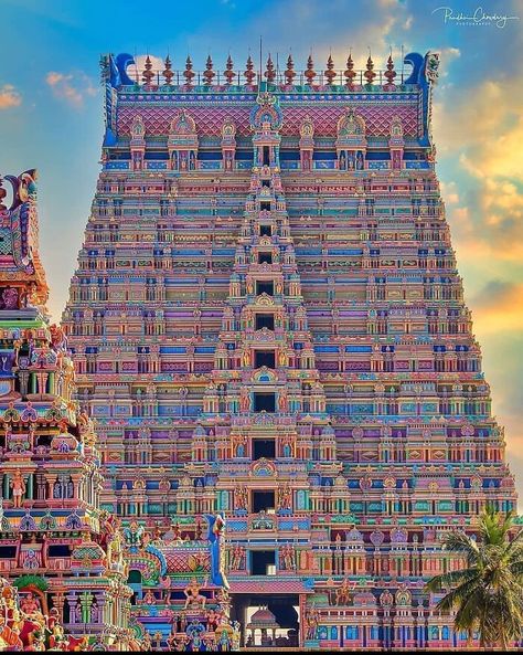 Srirangam Temple,india!! Frank Gehry, Sri Ranganathaswamy Temple, Ranganathaswamy Temple, Temple India, Indian Temple Architecture, Temple Photography, Ancient Indian Architecture, Temple Architecture, Living Modern