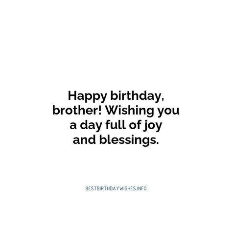 Birthdays are special occasions that bring joy and happiness. It’s an opportunity to show our loved ones how much we care and appreciate them in our l... | # #BirthdayWishes Check more at https://www.ehindijokes.com/birthday-wishes-for-brother/ Best Lines For Brother Birthday, Aesthetic Birthday Wishes For Brother, Birthday Wishes For Lil Brother, Islamic Birthday Wishes For Brother, Happy Birthday Wishes For A Brother, Birthday Wish Brother, Birthday Wishes For Small Brother, Birthday Wishes For Brother From Sister, Best Lines For Brother