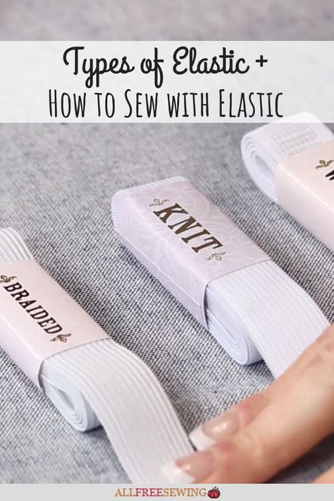 This page has everything you've ever wanted to know about elastic: a video and written guide to the different types, the tools used, beginner sewing projects using elastic, and even recommended reading. Beginner Sewing Projects, Sewing Elastic To Fabric, How To Sew Elastic, How To Sew Elastic To Fabric, Serger Projects Beginner, Sewing Videos Clothes, Elastic For Sewing, Elastic Sewing, Sewing Project Ideas