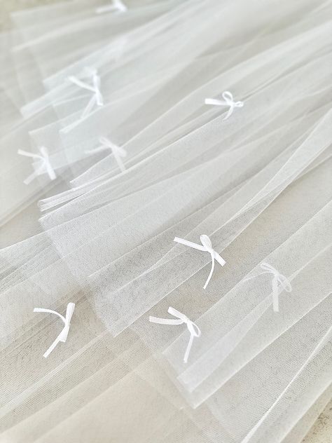 EVIE Bow Wedding Veil, Wedding Veil With Blusher, Wedding Veil Bow Wedding Veil, Veil With Bow, Fun Veil, Wedding Veil Short, Ribbon Veil, Veil Diy, Unique Wedding Veils, Bridal Shower Veil, Wedding Veil Cathedral