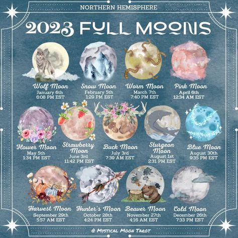 Mystical Moon Tarot (@mysticalmoontarot) • Instagram photos and videos Blue Moon Rituals, Full Moon Names, Moon Hunters, Full Moon Spells, Full Blue Moon, Moon Facts, May Full Moon, Moon Chart, Moon Date