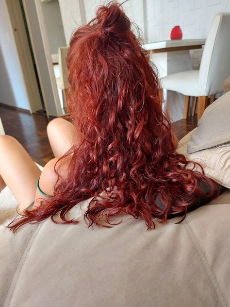 Shades Of Ginger Hair, Ginger Latina, Deep Ginger Hair, Warm Red Hair, Red Hair Extensions, Dyed Curly Hair, Wine Hair, Red Hair Inspo, Red Curly Hair