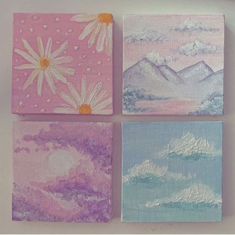 Easy Canvas Painting Ideas, Easy Acrylic Painting Ideas, Canvas Painting Ideas For Beginners, Easy Acrylic Painting, Acrylic Painting Ideas, Easy Canvas, Canvas Painting Ideas, Easy Canvas Painting, Mini Canvas