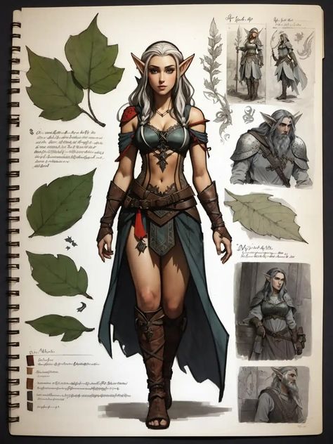 Beautiful elves Elf Characters, Female Elf, Fantasy Races, Fantasy Inspiration, Female Character Design, Rpg Character, Fantasy Clothing, Dnd Characters, Fantasy Fashion