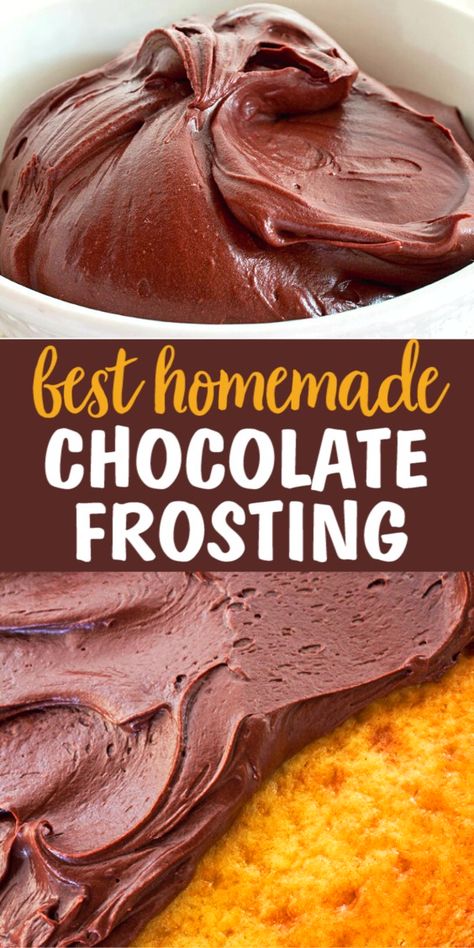 How To Make Brown Frosting, How To Make Your Own Frosting, Choc Icing Frosting Recipes, Home Made Chocolate Frosting, Chocolate Frosting With Chocolate Chips, Marble Cakes, Chocolate Chip Frosting, Healthy Frosting, Homemade Icing