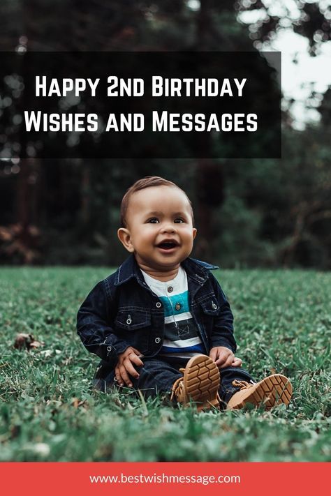 Happy 2nd Birthday Wishes and Messages - I am sure you will love these beautiful text messages and you can use them to wish your 2 years old kid's birthday. Two Year Old Quotes Birthday, Two Year Old Birthday Card, Happy 2 Birthday Boy, Happy Birthday 2 Year Boy, Happy 2nd Birthday Girl Quotes, Happy 2nd Birthday Boy, 2nd Birthday Quotes, Happy 2nd Birthday Wishes, Baby Birthday Quotes