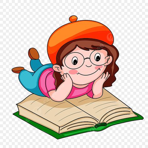 Cartoon Reading Book, Knowledge Illustration, Cartoons Reading Books, Reading Book Cartoon, Reading Book Clipart, Child Reading A Book, Reading Icon, Reading Book Illustration, Child Clipart