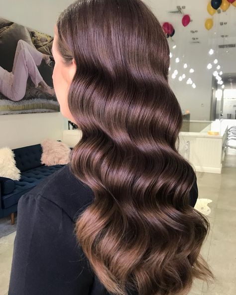 Big soft waves 😍 by #dodiejayhair using @natalieannehaircare Bridesmaid Hair, Brunette Hair, Down Hairstyles, Wedding Hair Inspiration, Brunette To Blonde, Summer Hair Color, Modern Salon, Wedding Hair And Makeup, Hair Waves